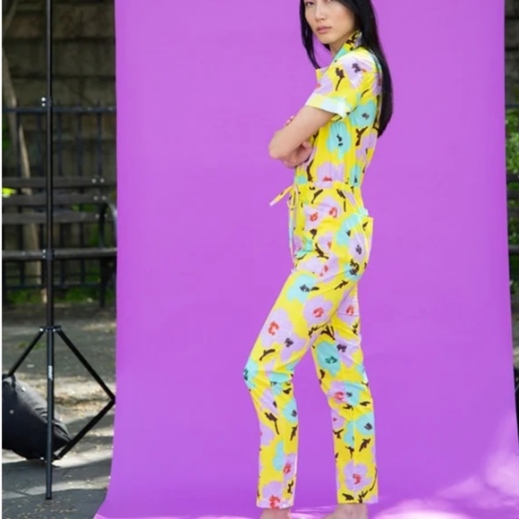 Rachel Antonoff Jumpsuit in Yellow Poppy - Picture 3 of 4